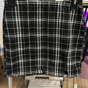 plaid mini pencil skirt